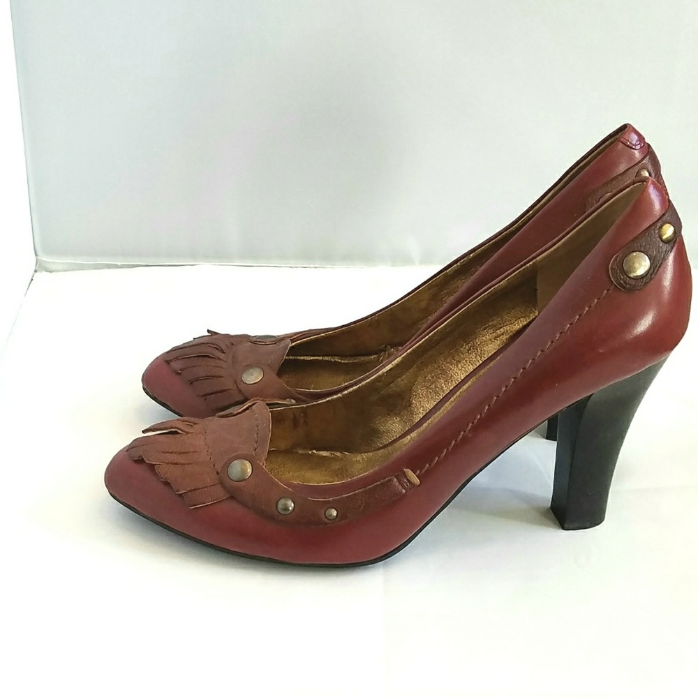 Nine West Red Heels Sz 7